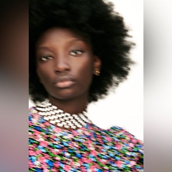 ZARA COMBINATION FLORAL SWEATSHIRT - Picture 4 of 8